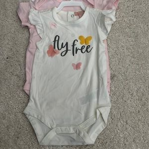 New w/ Tags - Tutu Couture - 2 Onesies - 3-6 Months